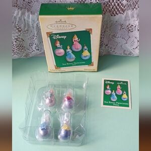 2005 HALLMARK KEEPSAKE SET OF 4 MINIATURE ORNAMENTS DISNEY THE ROYAL PRINCESSES